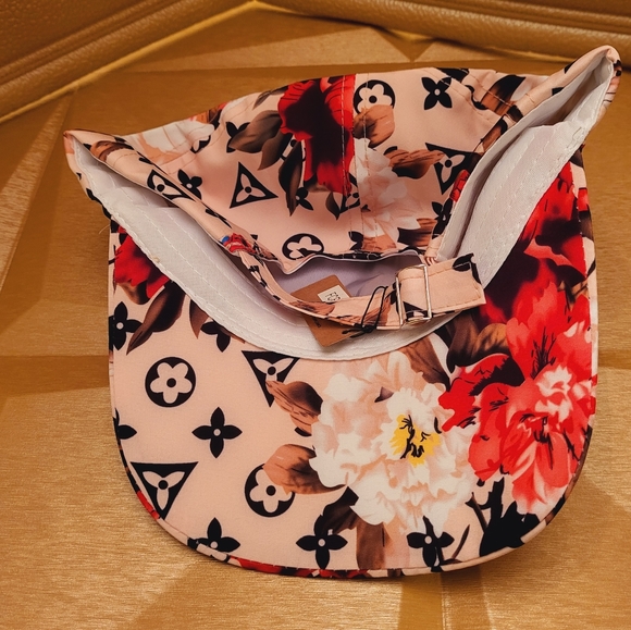 Faux Leather Designer Inspired Pink Baseball Cap. FINAL PRICE! - Picture 3 of 3